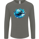 A Woman Scuba Diver Female Diving Mens Long Sleeve T-Shirt Charcoal