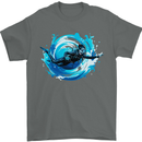 A Woman Scuba Diver Female Diving Mens T-Shirt 100% Cotton Charcoal