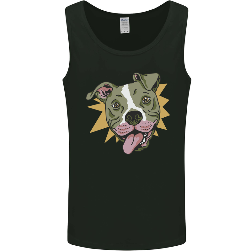 A Yampy Pitbull Dog Mens Vest Tank Top Black