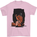 A Zombie Teddy Bear Halloween Mens T-Shirt 100% Cotton Light Pink