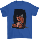 A Zombie Teddy Bear Halloween Mens T-Shirt 100% Cotton Royal Blue