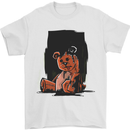 A Zombie Teddy Bear Halloween Mens T-Shirt 100% Cotton White