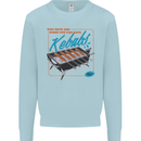 Abs Kebabs Funny Gym Overweight Fat Kids Sweatshirt Jumper Light Blue