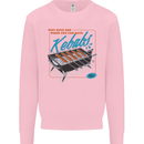 Abs Kebabs Funny Gym Overweight Fat Kids Sweatshirt Jumper Light Pink