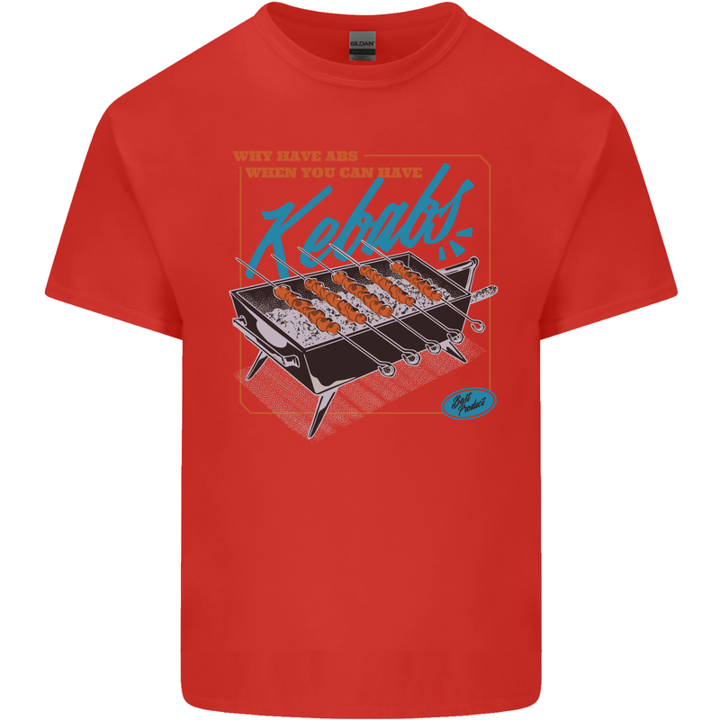 Abs Kebabs Funny Gym Overweight Fat Mens Cotton T-Shirt Tee Top Red
