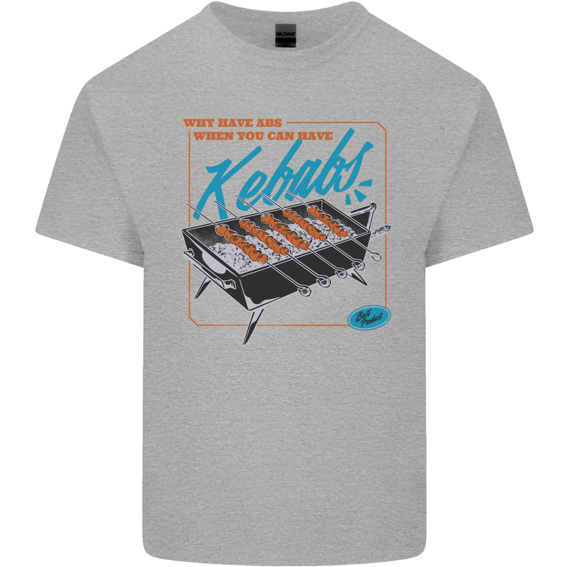 Abs Kebabs Funny Gym Overweight Fat Mens Cotton T-Shirt Tee Top Sports Grey