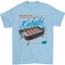 Abs Kebabs Funny Gym Overweight Fat Mens T-Shirt 100% Cotton Light Blue
