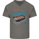 Abs Kebabs Funny Gym Overweight Fat Mens V-Neck Cotton T-Shirt Charcoal
