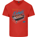 Abs Kebabs Funny Gym Overweight Fat Mens V-Neck Cotton T-Shirt Red