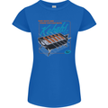 Abs Kebabs Funny Gym Overweight Fat Womens Petite Cut T-Shirt Royal Blue