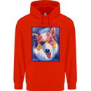 Abstract Australian Shepherd Dog Childrens Kids Hoodie Bright Red