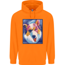 Abstract Australian Shepherd Dog Childrens Kids Hoodie Orange