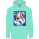 Abstract Australian Shepherd Dog Childrens Kids Hoodie Peppermint