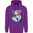 Abstract Australian Shepherd Dog Childrens Kids Hoodie Purple