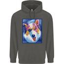 Abstract Australian Shepherd Dog Childrens Kids Hoodie Storm Grey