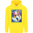 Abstract Australian Shepherd Dog Childrens Kids Hoodie Yellow