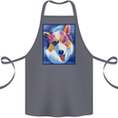 Abstract Australian Shepherd Dog Cotton Apron 100% Organic Steel