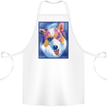 Abstract Australian Shepherd Dog Cotton Apron 100% Organic White