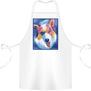 Abstract Australian Shepherd Dog Cotton Apron 100% Organic White