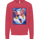 Abstract Australian Shepherd Dog Kids Sweatshirt Jumper Heliconia
