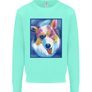 Abstract Australian Shepherd Dog Kids Sweatshirt Jumper Peppermint