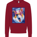 Abstract Australian Shepherd Dog Kids Sweatshirt Jumper Red