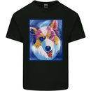 Abstract Australian Shepherd Dog Kids T-Shirt Childrens Black