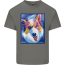 Abstract Australian Shepherd Dog Kids T-Shirt Childrens Charcoal