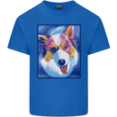 Abstract Australian Shepherd Dog Kids T-Shirt Childrens Royal Blue