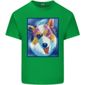 Abstract Australian Shepherd Dog Mens Cotton T-Shirt Tee Top Irish Green