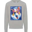 Abstract Australian Shepherd Dog Mens Sweatshirt Jumper Sports Grey