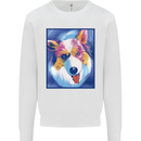 Abstract Australian Shepherd Dog Mens Sweatshirt Jumper White