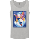 Abstract Australian Shepherd Dog Mens Vest Tank Top Sports Grey