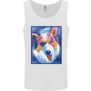 Abstract Australian Shepherd Dog Mens Vest Tank Top White
