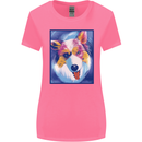 Abstract Australian Shepherd Dog Womens Wider Cut T-Shirt Azalea