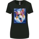 Abstract Australian Shepherd Dog Womens Wider Cut T-Shirt Black