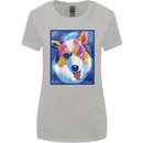 Abstract Australian Shepherd Dog Womens Wider Cut T-Shirt Sports Grey