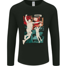 Abstract Basketball Design Mens Long Sleeve T-Shirt Black