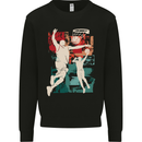 Abstract Basketball Design Mens Sweatshirt Jumper Black