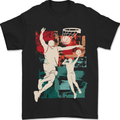 Abstract Basketball Design Mens T-Shirt 100% Cotton Black