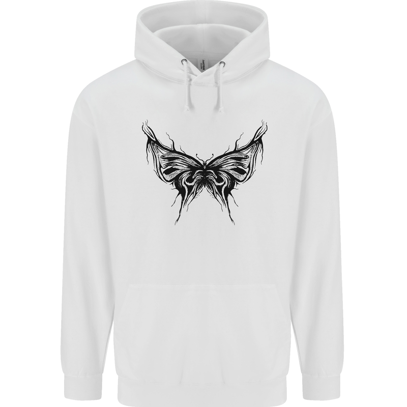 Abstract Butterfly Childrens Kids Hoodie White