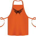 Abstract Butterfly Cotton Apron 100% Organic Orange
