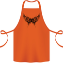 Abstract Butterfly Cotton Apron 100% Organic Orange