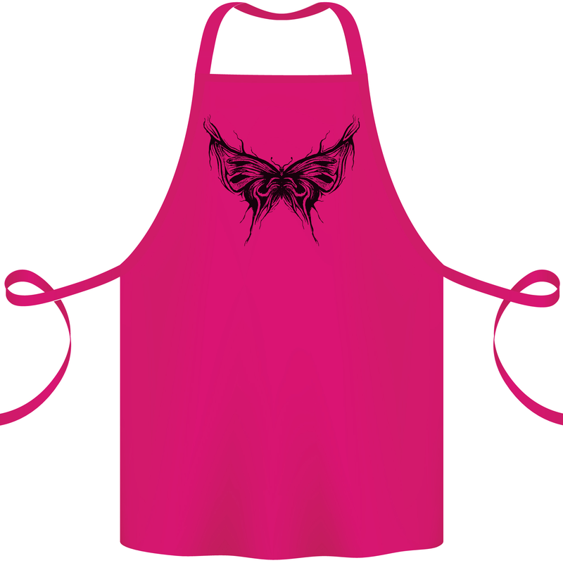 Abstract Butterfly Cotton Apron 100% Organic Pink