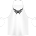 Abstract Butterfly Cotton Apron 100% Organic White