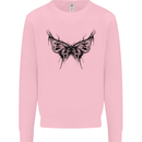 Abstract Butterfly Kids Sweatshirt Jumper Light Pink