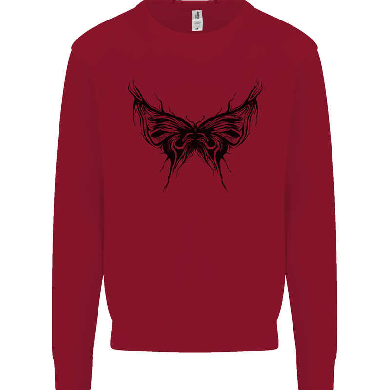 Abstract Butterfly Kids Sweatshirt Jumper Red