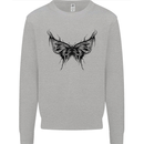 Abstract Butterfly Kids Sweatshirt Jumper Sports Grey