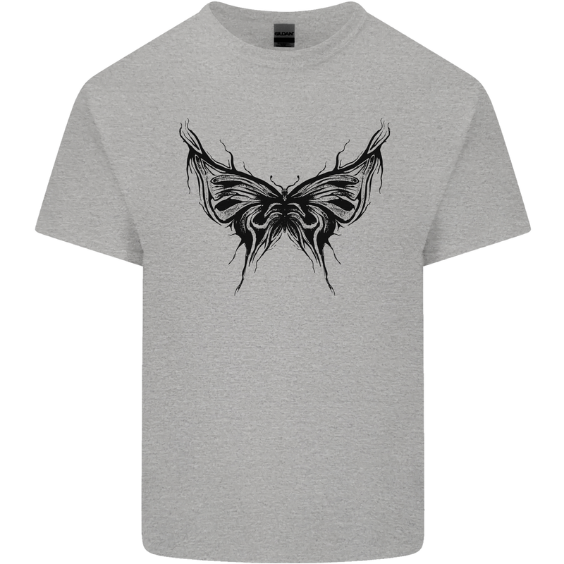 Abstract Butterfly Kids T-Shirt Childrens Sports Grey