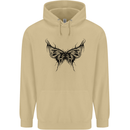 Abstract Butterfly Mens 80% Cotton Hoodie Sand